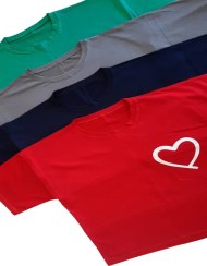 تصویر کراپ تیشرت قلبی 