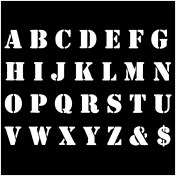 تصویر شابلون باتیس آرت طرح حروف لاتین کد 808 