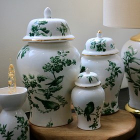 تصویر جینجرجار گل و مرغ سبز 