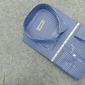 تصویر پیراهن طرحدار مردانه قواره ازاد ( قواره کلاسیک ) _ استین بلند 