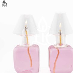 تصویر ست دو تکه شمع پیرکس لوور پایه مربع 