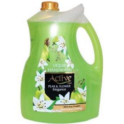 تصویر مایع دستشویی اکتیو مدل صدفی حجم ۳.۷۵ لیتر با رایحه گل و گلابی 