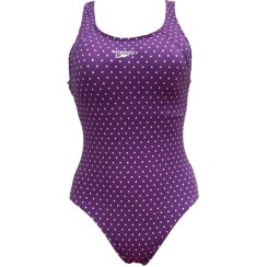 تصویر مایو اسلیپ زنانه اسپیدو بنفش طرح خال خال سفید 