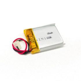 تصویر باتری تعمیری لیتیومی 180 میلی آمپر ابعاد 2*2 سانتیمتر 3.7V Rechargeable Li Polymer Battery 180mAh