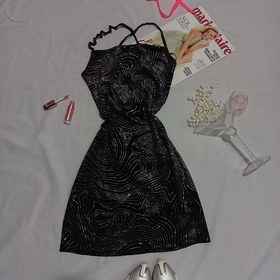 تصویر پیراهن مخمل کوتاه 