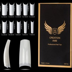 تصویر تیپ کاشت ناخن کریشن creation شیری 500 عددی 