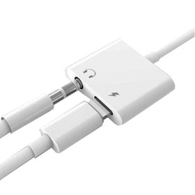 تصویر مبدل لایتنینگ به جک 3.5 میلی متری اپل MH030 Apple Lightning to 3.5mm Headphone Jack Adapter MH030