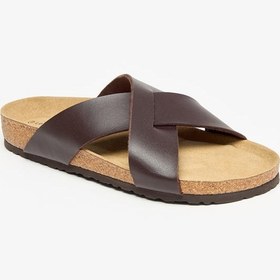 تصویر صندل مردانه با بند ضربدری و بدون پاشنه برند le confort Men Cross Strap Slip-On Sandals