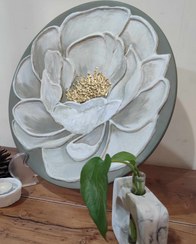 تصویر دیوارکوب دکوراتیو گل مدل برجسته 