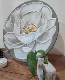 تصویر دیوارکوب دکوراتیو گل مدل برجسته 