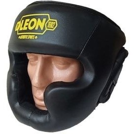 تصویر کلاه بوکس لئون هاردی مشکی و زرد 