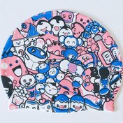 تصویر کلاه شنا سیلیکونی طرح‌دار 