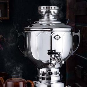 تصویر سماور گازسوز عالی نسب مدل Toranj ظرفیت 6 لیتر Alinassab Toranj Gaslight Samovar 6 Liter