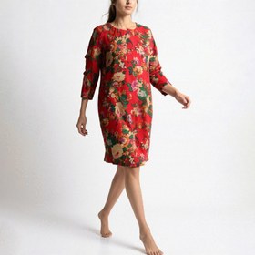 تصویر مانتو نخی گلی L 