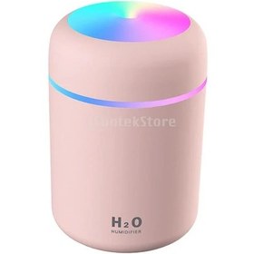 تصویر دستگاه بخور سرد H2O Humidifier | بخور کوچک قابل حمل با نورپردازی رنگی و اتصال USB - خاکستری H2O Humidifier | Portable Cool Mist Ultrasonic Air Humidifier with Colorful LED Light and USB Connection