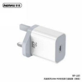 تصویر شارژر دیواری ریمکس مدل RP_U81 20 وات (PD) REMAX Fonsu Series 20W PD Fast Charger RP-U81 UK