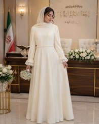 تصویر پیراهن استایل حجاب عقد مدل توران 