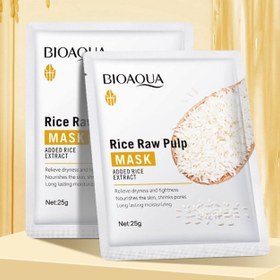 تصویر ماسک ورقه ای برنج بیو آکوا ا BIOAQUA Rice Raw Pulp Mask BIOAQUA Rice Raw Pulp Mask