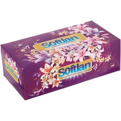 تصویر دستمال کاغذی 300 برگ سری باغ بهشت سافتلن Softlan Facial Tissue