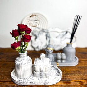 تصویر گلدان و قندان 