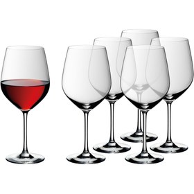 تصویر گیلاس 6 تایی وی ام اف | WMF EASYPLUS BURGUNDY GLASSES 6PCS 