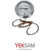 تصویر ترمومتر دما صفحه 10 سانت دنبال دار 0 تا 120 درجه گیج دما ( دماسنج ) صفحه 10 سانت 0 تا 120 درجه سانتیگراد سیم دار 1.5 متری برند TG1