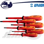 تصویر پیچ گوشتی سر آلنی عایق برق یونیور مدل 620CS6VDE-TBI بسته 6 عددی 