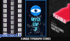 تصویر پروژه افتر افکت استوری تایپوگرافی اینستاگرام Instagram Typography Stories 