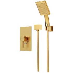 تصویر شیر حمام توکار شودر مدل رومر ABS | تیپ 2 رنگ طلا مات 