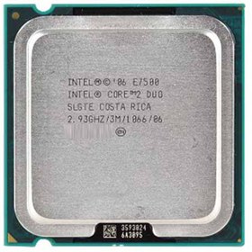 تصویر پردازنده CPU Intel Core 2 Duo E7500 Wolfdale Intel Core 2 Duo E7500 Wolfdale CPU