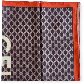 تصویر روسری ابریشم،طرح سلین،دور دست دوز 