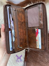 تصویر کیف پول دور زیپ چرمی 