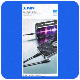 تصویر کابل تبدیل AUX به لایتنینگ Type-C USB Port برند ایکس کین مدل X KIN XK-115 