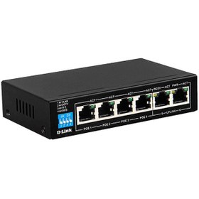 تصویر سوئیچ 6 پورت دی لینک مدل DES-F1006P-E D-Link DES-F1006P-E 6 Port  PoE Switch