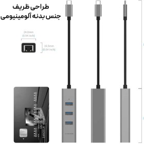 تصویر هاب USB-C چهار پورت لنشن مدل C23s Lention C23s 4-in-1 USB Type-C HUB