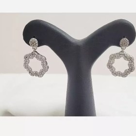 تصویر گوشواره نقره زنانه نگین دار 