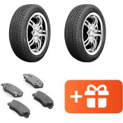 تصویر دو حلقه لاستیک آردوزا 185/65 R14 + لنت رایگان ترمز جلو پژو 206 تیپ 2 و3 عظام 