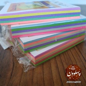 تصویر کاغذ یادداشت لبه چسبی پست ایت رنگی کاغذ رنگی چسب دار نوشت افزار و محصولات فرهنگی پهلوون 