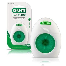 تصویر نخ دندان جی یو ام-GUM Fine Waxed Dental Flos(183 متر) 