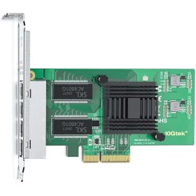 تصویر کارت شبکه 4 پورت اینتل Intel I350-T4 با رابط PCI-Express سرعت 1 گیگابیتی 