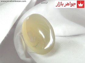 تصویر نگین عقیق یمنی شیری کد 60457 