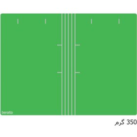 تصویر پوشه مقوایی خط دار سبز 350 گرم بسته 100 عددی Green Cardboard Folder 350 gr 100 pcs