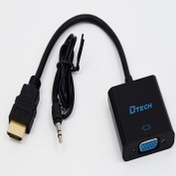 تصویر تبدیل HDMI به VGA دیتک با خروجی صدا کد 8980 