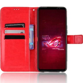 تصویر برای تلفن ASUS ROG 6 5G / PHONE 6 PRO 5G Crazy Horse Texture کیف پول 