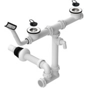 تصویر سیفون سینک دو لگن محک مدل 321T 