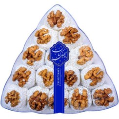 تصویر باسلوق گردویی سه گوش چهل کمان 