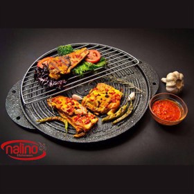 تصویر تابه گریل چدن دو طرفه نالینو مدل دانیله | Daniele (بدون درب شیشه) cast iron grill pan Daniele model