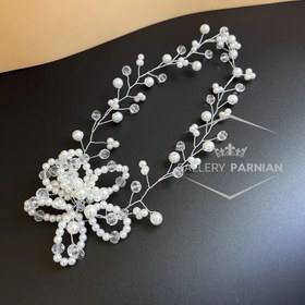 تصویر ریسه موی عروس کد 722 bridal headband code 722