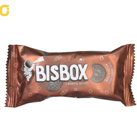 تصویر بیسکوییت کاکائویی با مغز کرم کاکائو بیس باکس ( Bisbox ) وزن 32 گرمی - 32 عدد 