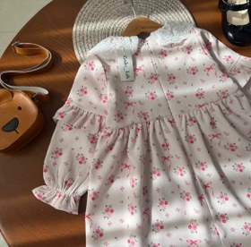 تصویر پیراهن گل صورتی 